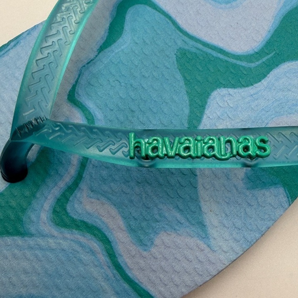 SQPR0012 W's 7/8 Havaianas Square Aqua Marble (jelly straps) flip flops sandals